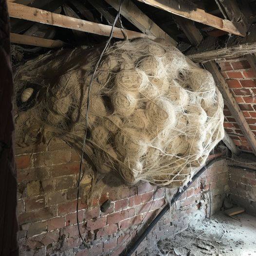 Man Thinks He Found “Hornets” Nest In Attic – Turns Pale When He Realizes What’s Inside