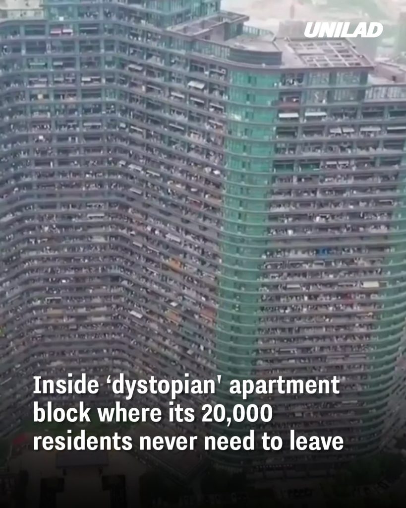 Inside ‘dystopian’ apartment block where its 20,000 residents never need to leave