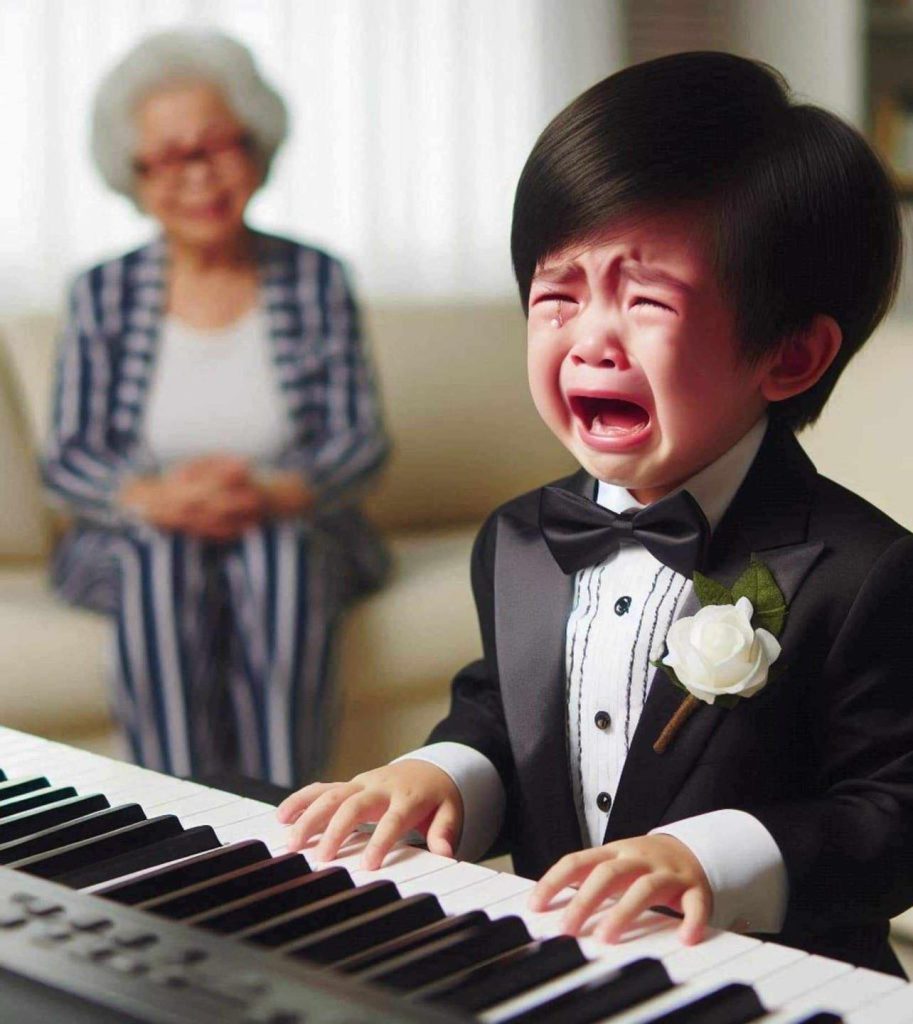 A 5-year-old piano prodigy plays for his 101-year-old grandmother, fulfilling her last wish and leaving him in tears.