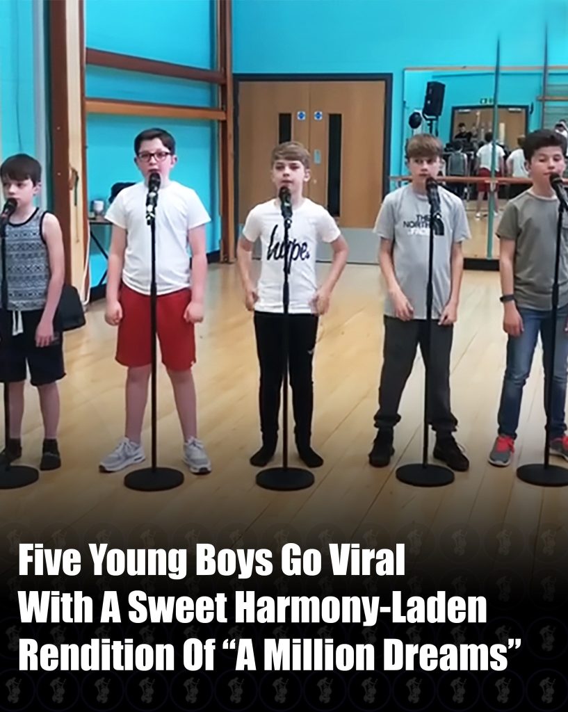 During a rehearsal, five young boys are preparing for a performance that could change their lives – the semi-finals of Britain’s Got Talent. They sing a sweet, harmony-laden version of ‘A Million Dreams’ from The Greatest Showman, which many viewers claimed gave them goosebumps. Best of all, in a mirror behind he boys singing, you can see the boys’ Dads are watching and videoing proudly as they rehearse, clearly so proud of their sons’ vocal talents and dedication.