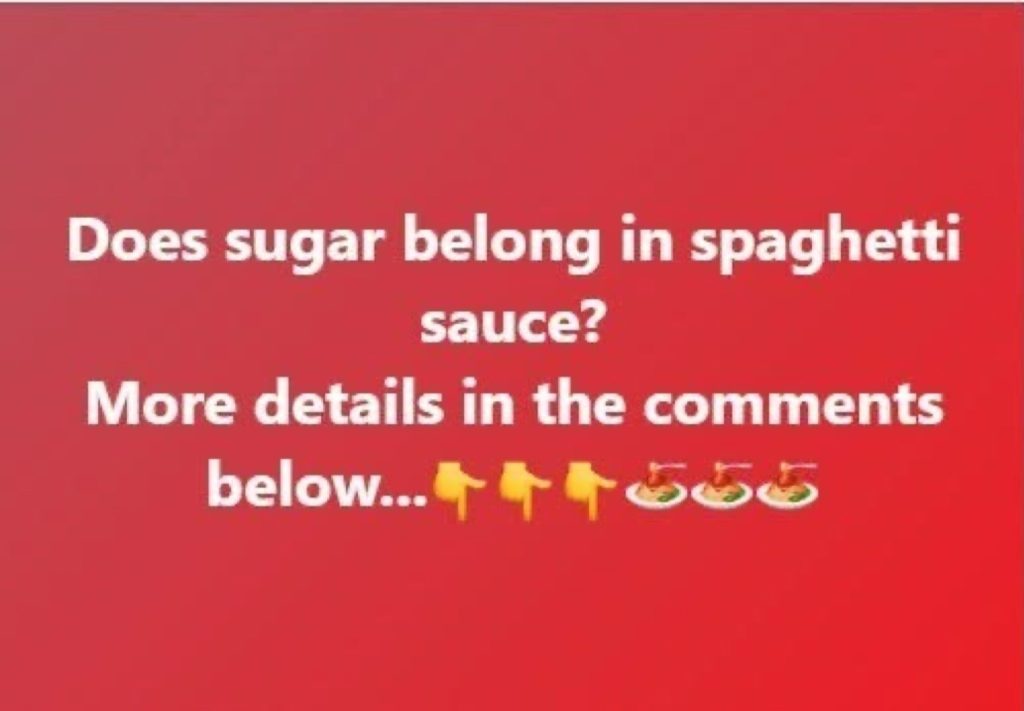 Should sugar be added to spaghetti sauce?