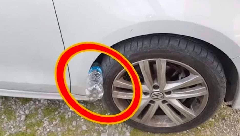 If You See A Plastic Bottle On Your Tire, Be Warned