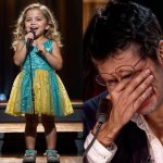 Unprecedented in history, Simon Cowell is moved to tears when a young girl begins to sing, causing the entire audience to gasp in astonishment!