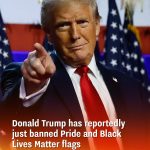 Donald Trump has reportedly just banned Pride and Black Lives Matter flags