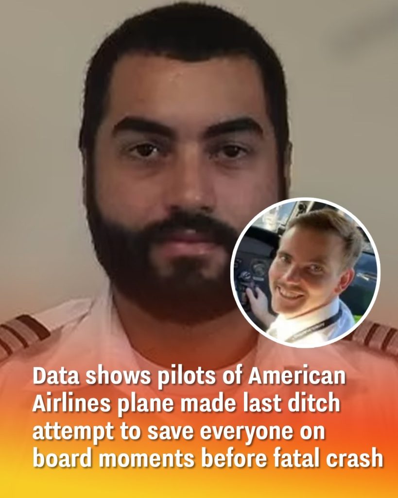 Data shows pilots of American Airlines plane made last ditch attempt to save everyone on board moments before fatal crash