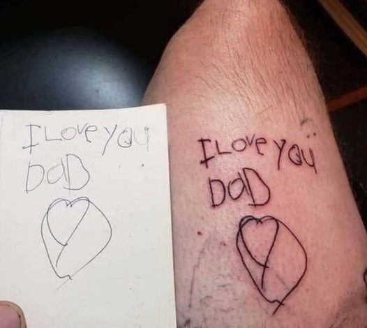 A Father’s Eternal Tribute: Honoring His Daughter’s Memory with a Tattoo