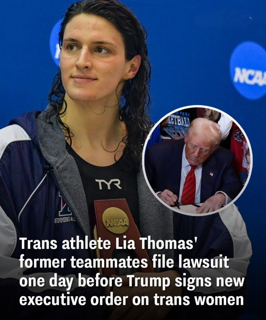 Trans athlete Lia Thomas’ former teammates file lawsuit one day before Trump signs new executive order on trans women