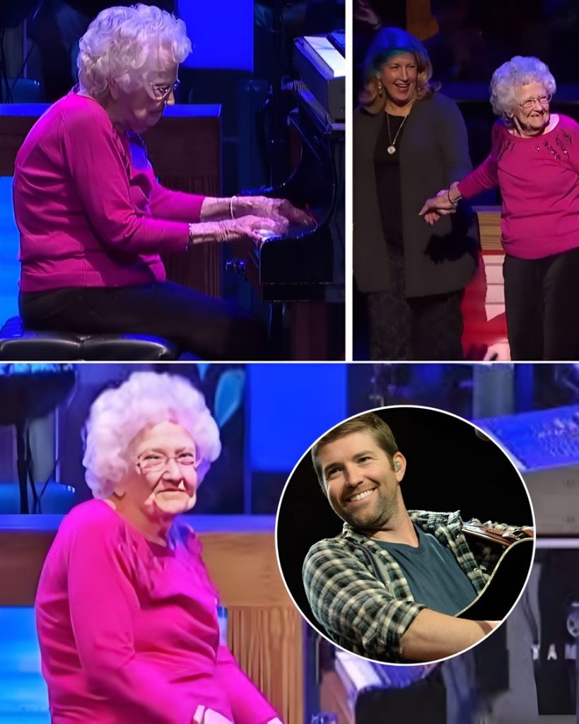 Josh Turner’s 98-year-old grandmother took center stage at the Grand Ole Opry,…