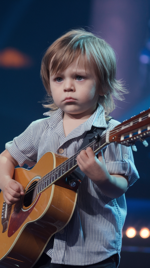 A 4 year old boy stepped onto the stage, looking small and innocent, then he started singing, and the entire room froze, With a voice that defied his age, he delivered a legendary 50 year old song with breathtaking passion, leaving the audience in absolute shock