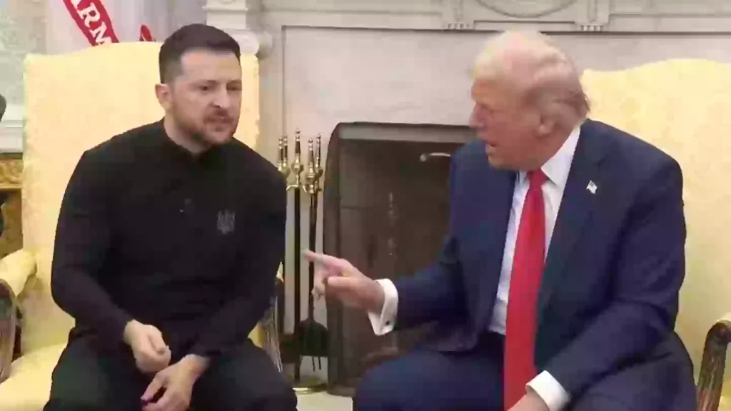 Donald Trump ‘yells’ at Ukrainian president Zelenskyy ‘you’re gambling with World War 3’ in chaotic footage from White House