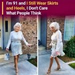 I’m a 91-year-old glamour queen – I still get dressed up in mini skirts and heels